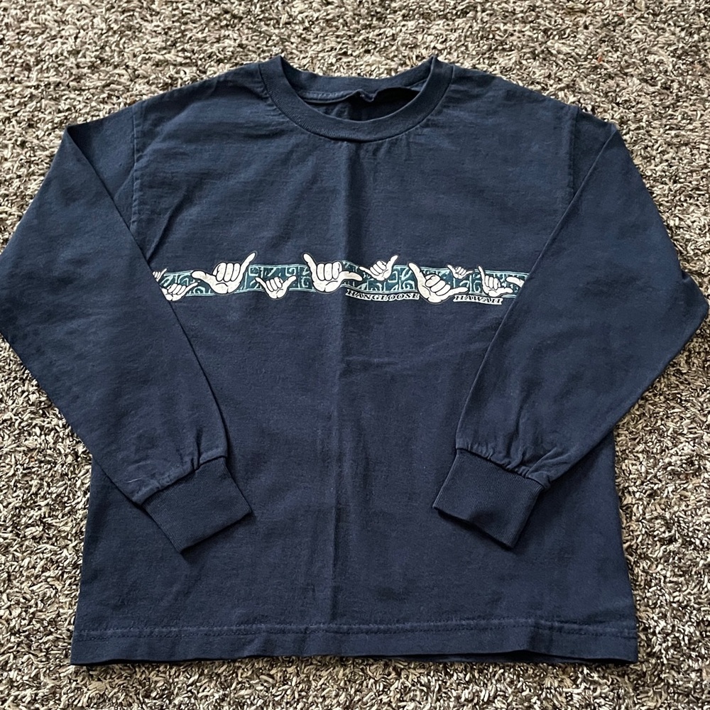 Child’s Long Sleeve HAWAIIAN HANG LOOSE Graphic Tee (M) See Pics for Exact size